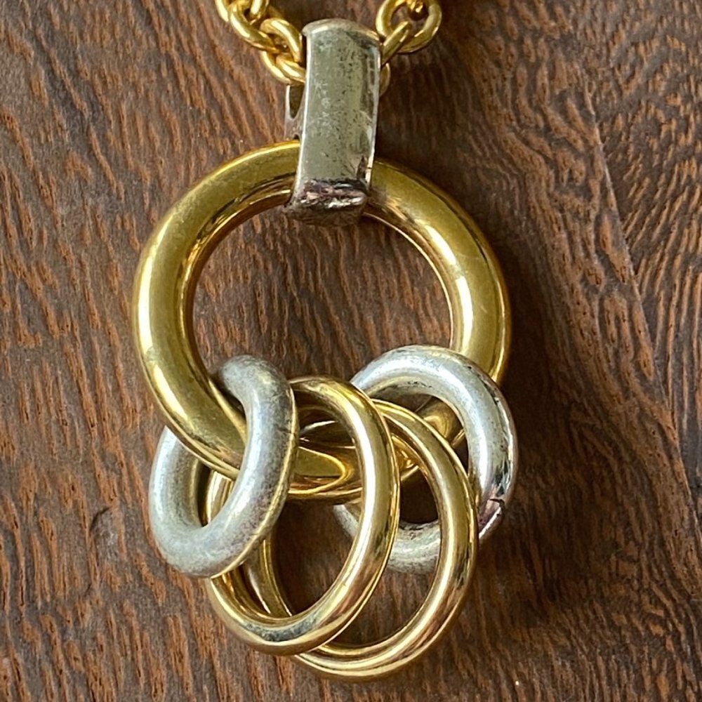 Vintage Liz Claiborne Lci Gold LONG Necklace - Picture 3 of 7